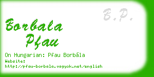 borbala pfau business card